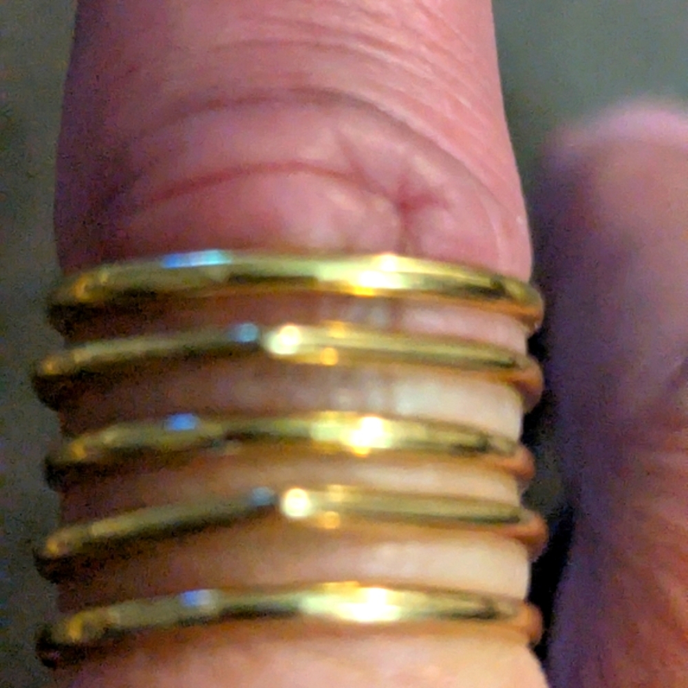 Stella & Dot Gold Tone Stacking Rings Minimalist Jewelry